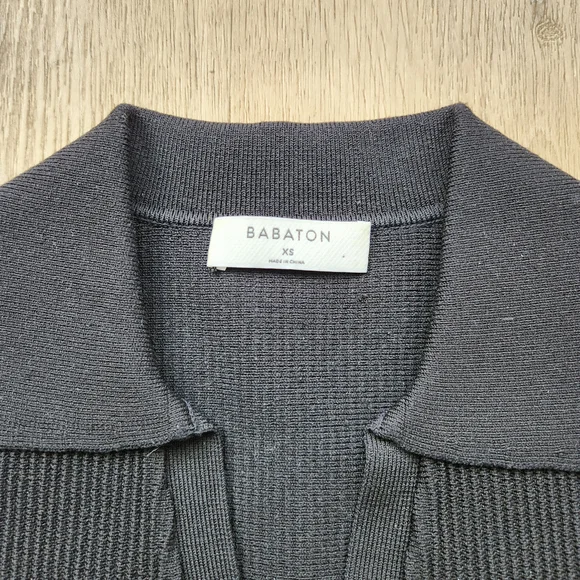 Babaton Black Sculpt Knit Crop Top - Picture 2 of 3